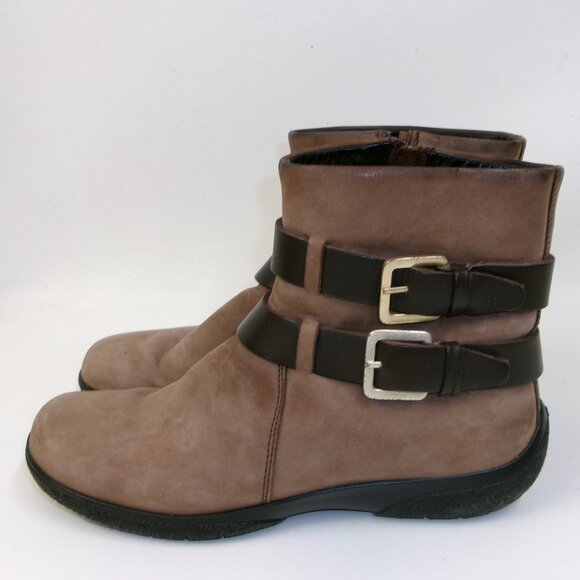 Hotter Nubuck Brown Ankle Boots Uptown US Size 8 Made in England - Picture 3 of 5